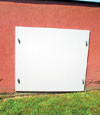 head-on view of one of our doors installed in Buchanan for crawl spaces