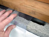 Clear plastic vapor barrier covering for block walls in South Bend, Elkhart, Mishawaka