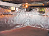 radiant heat barrier with vapor barrier for basement walls ready for finishing in Mishawaka, Elkhart, South Bend