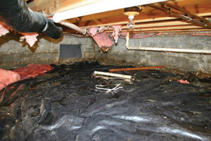 Crawl Space Repair Before in South Bend