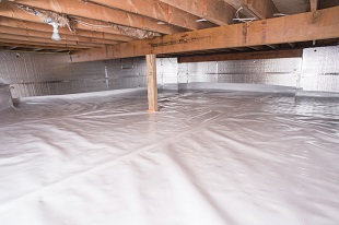 crawl space vapor barrier in La Porte installed by our contractors