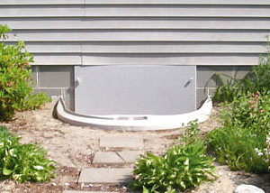 plastic crawl space access well installed in a St Joseph crawl space