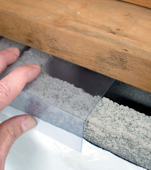 Block wall clear covering for wet crawl spaces in Granger