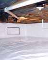 a sealed crawl space installation in La Porte