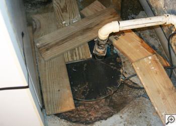 An ugly, clogged sump pump system in La Porte, Indiana and Michigan