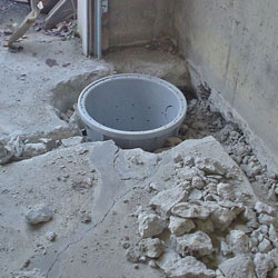 Placing a sump pit in a Monticello home