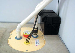 Dowagiac installation of a submersible sump pump system