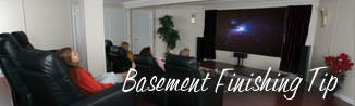 a waterproofed basement that has been finished into a family room in Benton Harbor