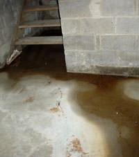 Flooding floor cracks by a hatchway door in Lakeside