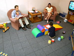 Waterproof basement flooring installed in a family room in Niles, Indiana and Michigan