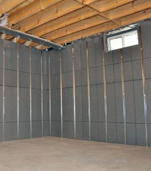 Installed basement wall panels installed in New Buffalo
