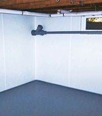 Plastic basement wall panels installed in a Logansport, Indiana and Michigan home