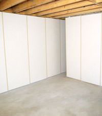 Unfinished basement insulated wall covering in Logansport, Indiana and Michigan